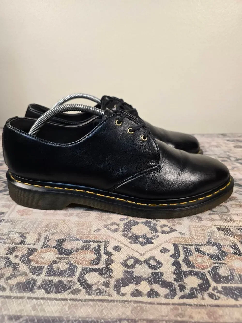 Dr. Martens 14046 Black Vegan Leather Lace Up 3-Eye Oxfords Men's 11 EU 45